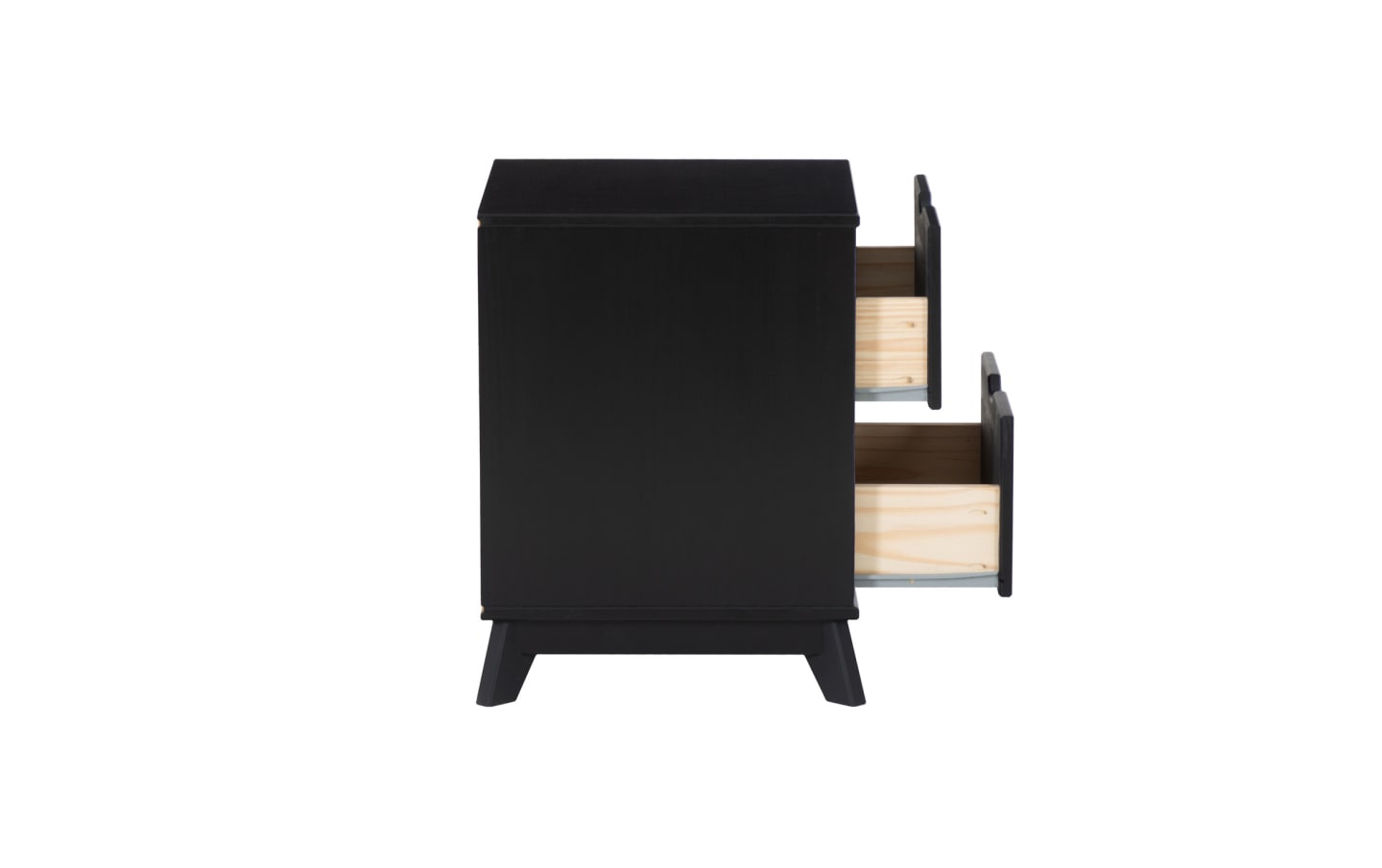 Phoebe Black 2 Drawer Nightstand | Bob's Discount Furniture