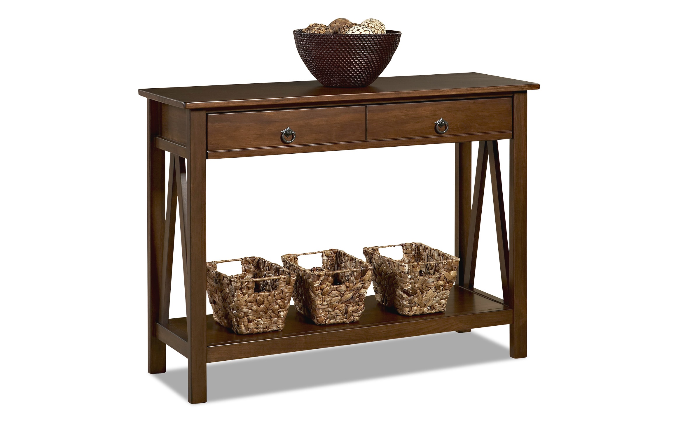 Brown console table