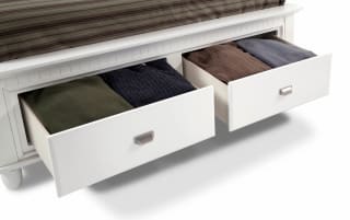 Spencer Full White Storage Platform Bed | Bob's Discount