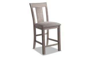 Summit Gray Upholstered Slat Back Counter Height Stool | Bob's Discount ...
