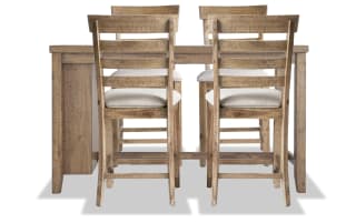 Sonoma 5 Piece Natural Upholstered Counter Height Dining Set | Bob's ...