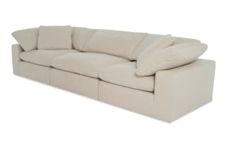 Dream Shell 131'' 3 Piece Modular Sofa with 2 Corners, 1 Armless Chair ...