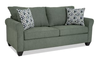Slumber Green 80'' Queen Cooling Sleeper Sofa | Bob's Discount ...