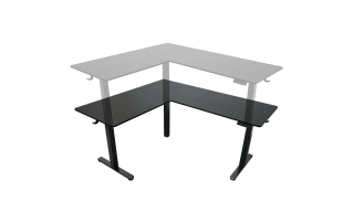 L　司50個 Ailyn Black 63'' L-Shaped Adjustable Height Desk | Bob's