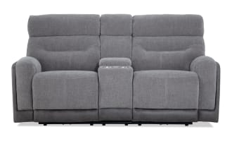 Phantom Gray 76'' Manual Reclining Console Loveseat