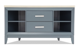 Blake 48'' Graphite & Gray Fully Assembled Storage Corner TV Stand