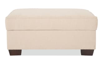 Brynn Beige Storage Ottoman