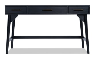 Bettie Black 3 Drawer Writing Desk