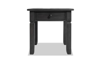Laurel Charcoal Storage End Table