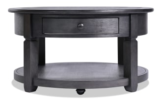 Laurel Charcoal Round Storage Coffee Table