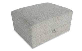 Posh Beige Storage Ottoman