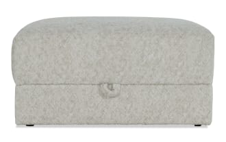 Posh Beige Storage Ottoman
