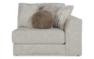 Posh Beige Right Arm Facing Chair