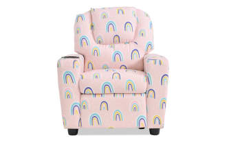 Wee-Cliner Pink & Pastel Rainbow Manual Kids Recliner