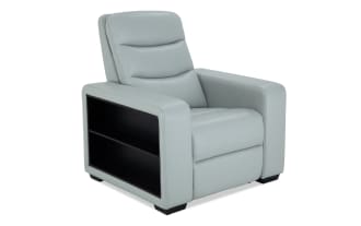 Galleria Silver Power Recliner with Power Headrest