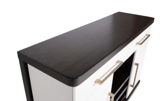 Contempo Espresso & White 2 Drawer Server