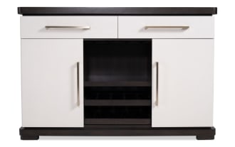 Contempo Espresso & White 2 Drawer Server