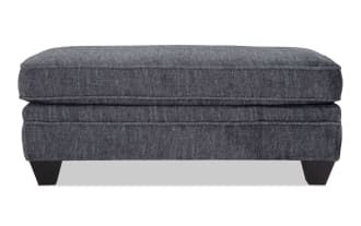 Everly Charcoal Ottoman