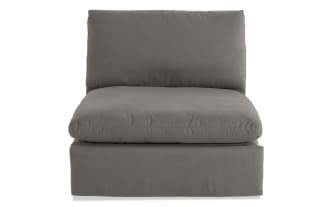 Dream Gray Power Armless Recliner with Power Headrest