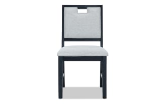 Brookline Black & White Upholstered Dining Chair