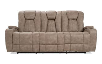 Viking Stone 83'' Manual Reclining Sofa with USB Port