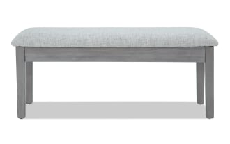 Homeworks Gray Upholstered Storage Dining Bench
