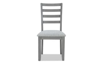 Homeworks Gray Ladder Back Upholstered Dining Chair