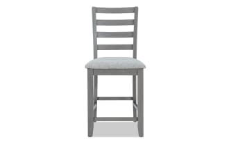 Homeworks Gray Ladder Back Counter Height Stool