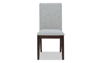 Homeworks Dark Brown & Gray Solid Back Upholstered Dining Chair