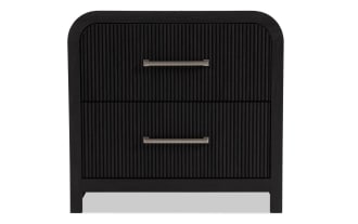 Cascade Black 2 Drawer Nightstand