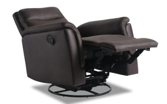 Forte Chocolate Swivel Manual Gliding Recliner