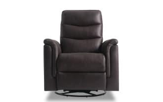 Forte Chocolate Swivel Manual Gliding Recliner
