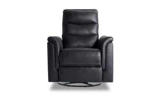 Forte Charcoal Power Gliding Recliner with USB Port