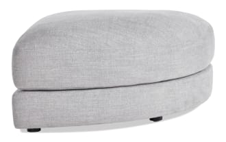 Gravity Gray Curved Ottoman