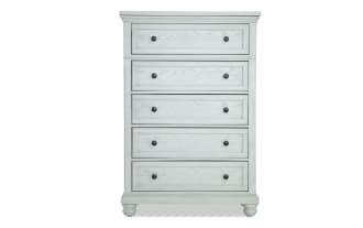 Portland White 5 Drawer Lift-Top Chest
