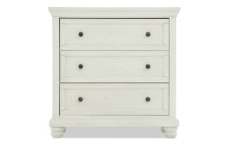 Portland White 3 Drawer Chest