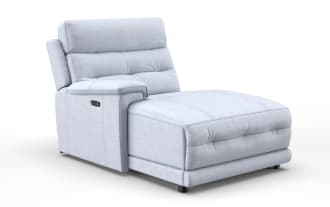 Rumor Gray Left Arm Facing Power Reclining Chaise with Power Headrest