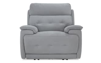 Rumor Gray Power Recliner with Power Headrest
