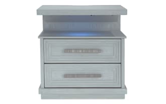 Infinity White 2 Drawer Nightstand