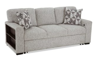 Sidekick Gray 87'' Queen Pop-Up Sleeper Sofa with USB & USB-C Ports