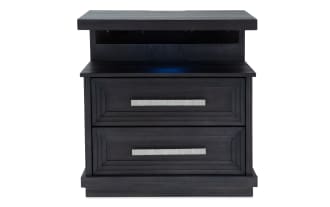Infinity Charcoal 2 Drawer Nightstand