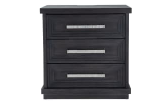 Infinity Charcoal 3 Drawer Nightstand