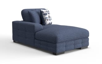 Playground Navy Left Arm Facing Storage Chaise