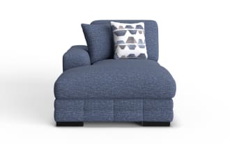 Playground Navy Left Arm Facing Storage Chaise