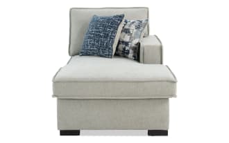 Playmax Gray Right Arm Facing Storage Chaise with USB & USB-C Ports