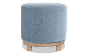 Eden French Blue Swivel Ottoman