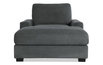 Aspen Charcoal Power Reclining Chaise with USB & USB-C Ports