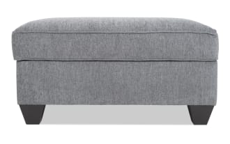 Slumber Gray Storage Ottoman
