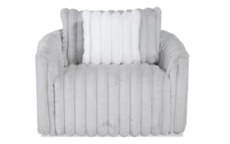 Sofia Gray Upholstered Swivel Kids Chair