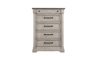 Laurel Gray & Light Gray 5 Drawer Chest